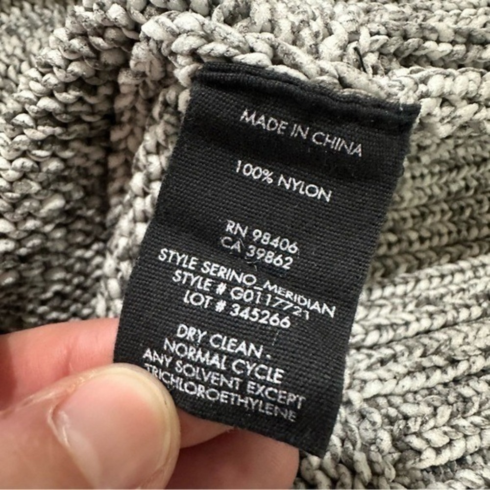Theory Meridian Gray Marled Knit Sweater Women's Size M 3/4 Sleeve - Picture 9 of 9